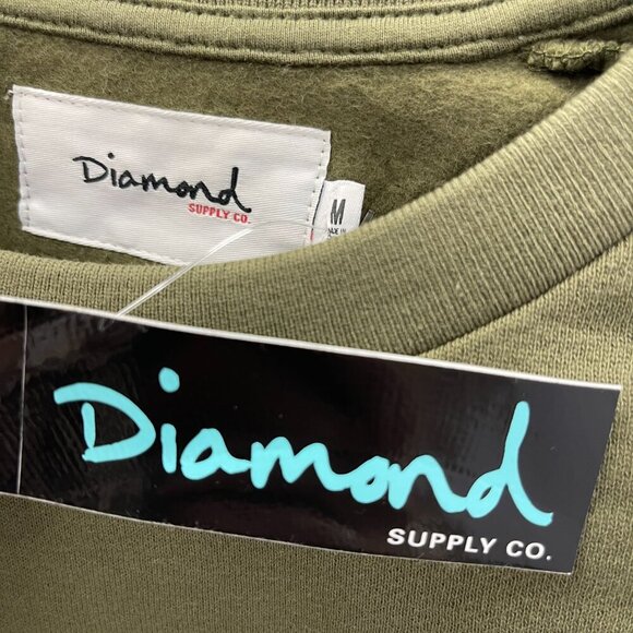 DIAMOND SUPPLY CO. WOMEN’S OLIVE CREWNECK SWEATSHIRT — Medium - NWT - Picture 4 of 5